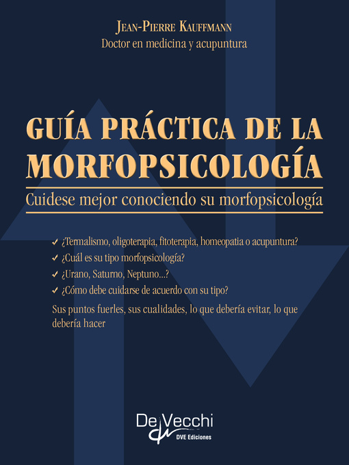 Title details for Guía práctica de la morfopsicología by Jean-Pierre Kauffmann - Available